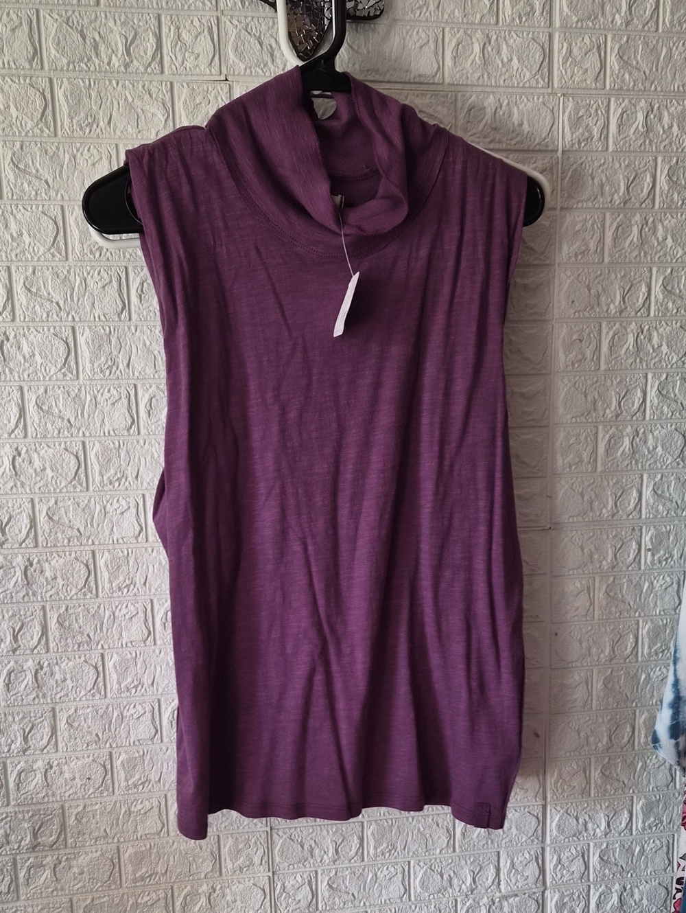 Sleeveless Cowl Neck Top in Plum We the Free large